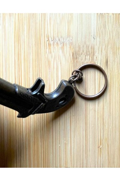 SANAT TACİRİ Vintage Keychain Keychain in the Form of a Gun Metal Keychain