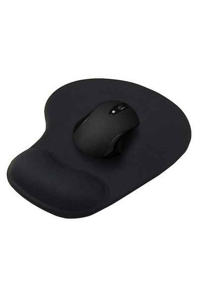 OEM Ergonomic Mousepad with Wrist Support, Non-Slip, 22.5 x 19 cm, Black