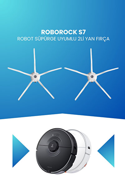 ELECTROLL Συμβατή με ρομποτική ηλεκτρική σκούπα Roborock S7, 2 πλαϊνές βούρτσες