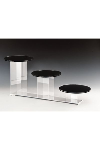 Raki 3 cake display stand with mirror surface 25xh30cm