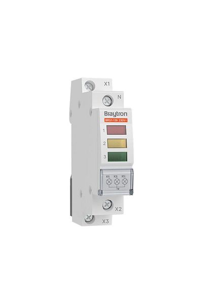 Braytron INDICATOR LED PE SINA DIN 230V VERDE-GALBEN-ROSU BRG1-139