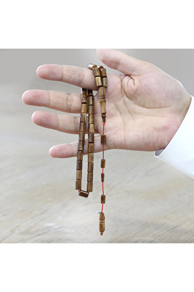 Tesbihane Sadullah Master Craftsmanship Capsule Cut Collectible Brown Kuka Prayer Beads with System