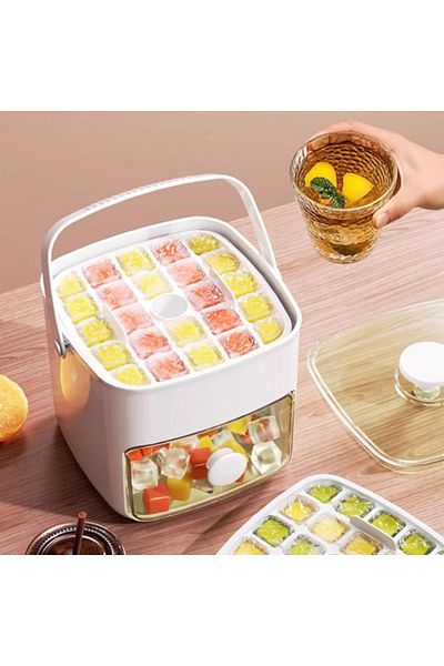 Mi-ÇA HOME Practical Easy to Remove Ice Mold and Storage Box 24 Chamber Cooler Ice Mold