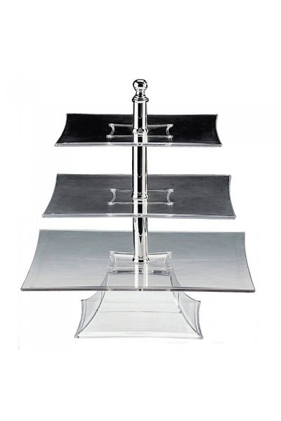 Raki Polycarbonate buffet display with three levels TRANSPARENT presentation