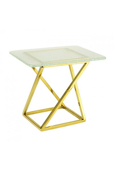 Culinaro Buffet presentation stand 15x18xh23cm with gold glass platter