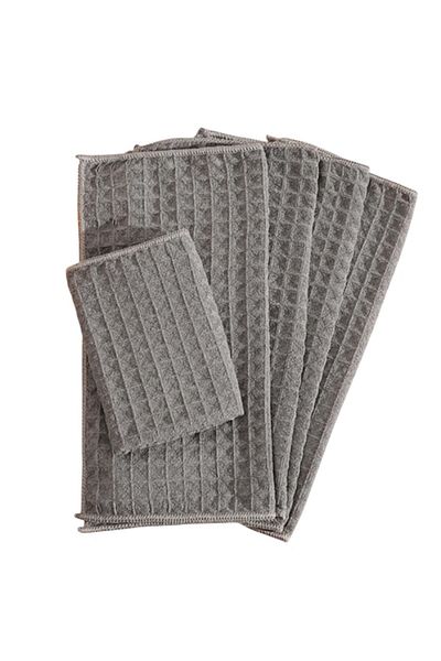 Herum Set 5 lavete reutilizabile din microfibră, Herum, Gri, 30 x 30 cm