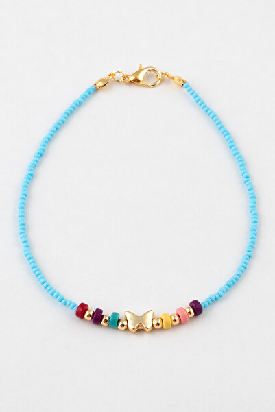 Sortie Aksesuar خلخال مطرز بالخرز الملون وحجر الفراشة 010