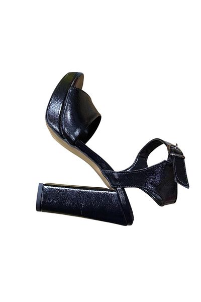 güven kundura Women's Patent Leather Platform Summer Evening Dress Shoes