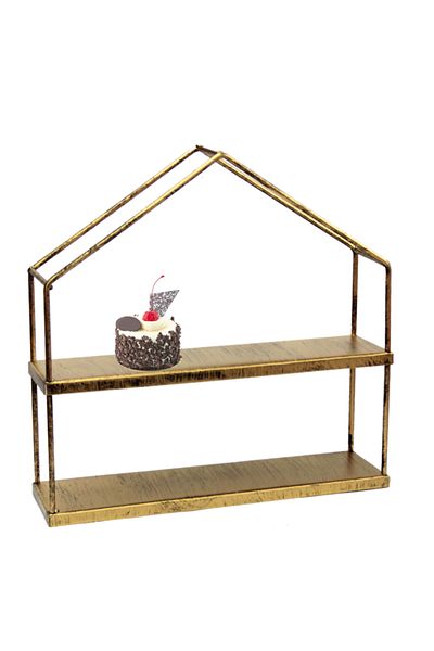 Raki Metal cupcake display stand, house type, RAKI, 30x8xh30cm, Gold
