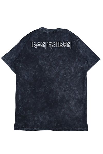 Fuddy Moda Tricou oversize The Book Of Souls Ense imprimat lavabil, tricou retro unisex cu tematică Iron Maiden