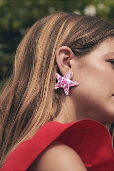 NO7 Pink star earring