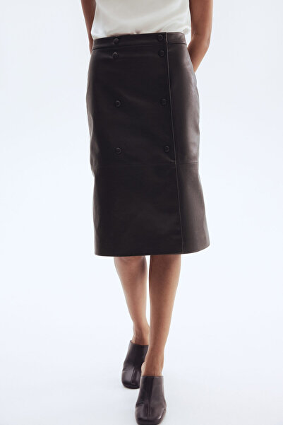 H&M Kaplamalı Anvelop Etek