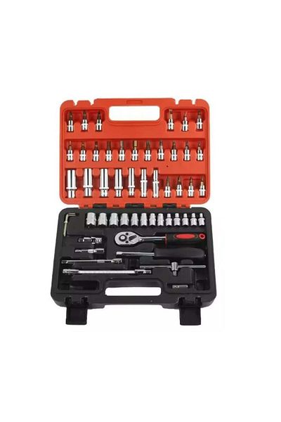 divendi-ro Professional 53-piece carbon steel - chrome vanadium tool kit, with tubular keys, 1.4 inch ratchet