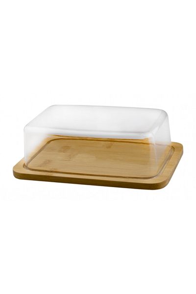 Raki Rectangular bamboo serving platter with lid 19x12xh6.2cm