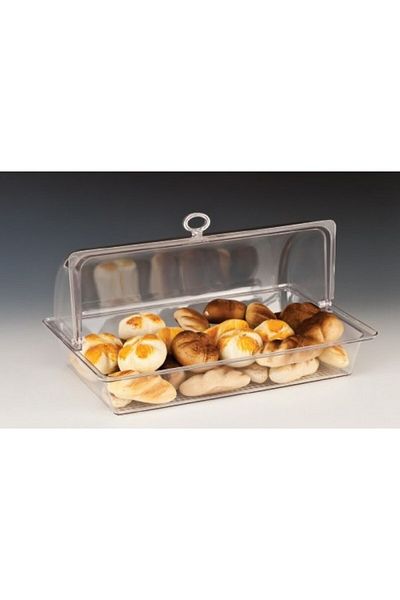 Raki Rectangular polycarbonate deep tray and rolltop lid 43x28x22cm