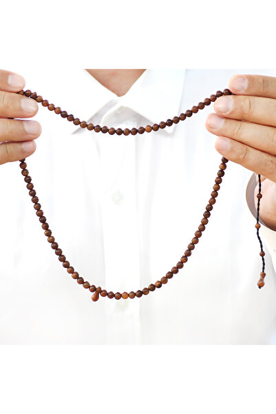 Tesbihane Systematic Globe Cut Hourglass Design Imameli Brown 99 Grain Kuka Prayer Prayer Beads