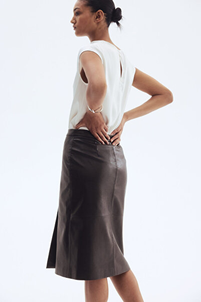 H&M Kaplamalı Anvelop Etek