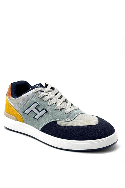 Hammer Jack Poreno m Thermo Non-Slip Sole Lace-Up Men's Sports Shoes Gray Navy Blue