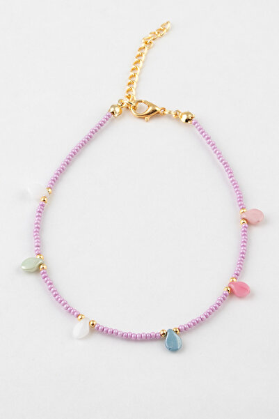 Sortie Aksesuar خلخال مطرز بأشكال حجر قطرة ملونة 013