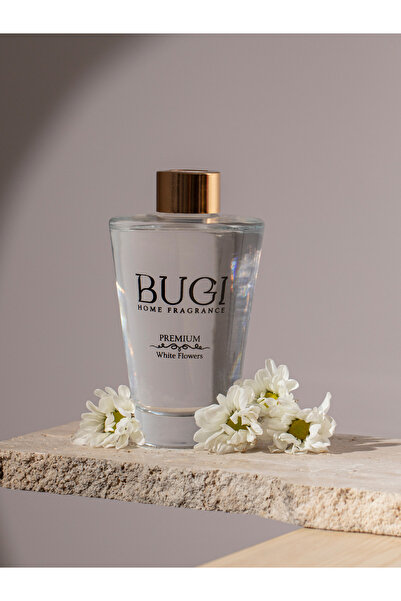 BUGİ HOME COLLECTİON White Flowers Ev Oda Ortam Kokusu, Çubuklu Oda Kokusu Be...