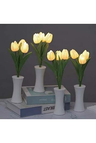 OEM Buchet Lampă cu Lalele LED Galbene 31 cm