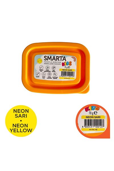 Art Tone Kids Modeling Dough 70Gr Neon Yellow