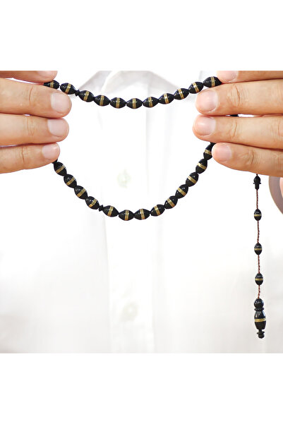 Tesbihane سبحة كوكا سوداء مصنوعة من الأرز الملفوف مع النظام