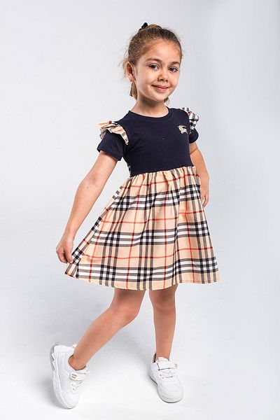 Trend Baby Kids Girl's Summer Dress Cotton Navy Blue 3-4-5-6 Years Old Options