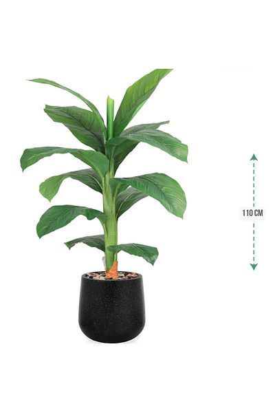 co arma Artificial banana leaf tree (110 cm) plastic pot