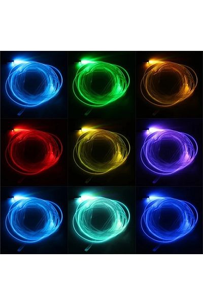 divendi-ro LED strip kit with 5 lights for car interior, colored ambient light