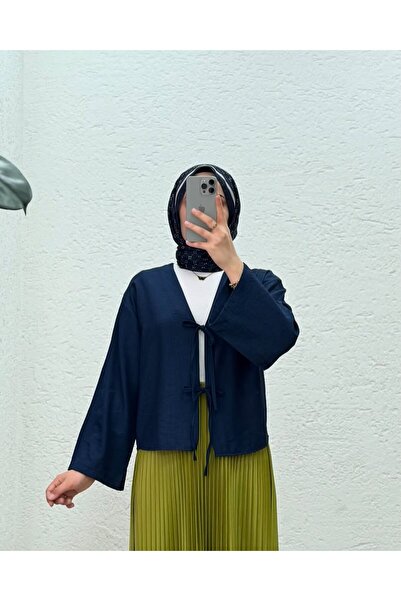 Liva KIMONO CU LEGATURI ALBASTRU ÎNCHIS