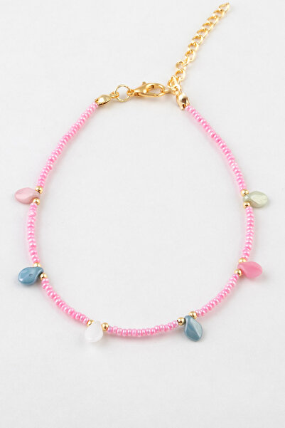 Sortie Aksesuar Colorful drop stone figured beaded anklet 013