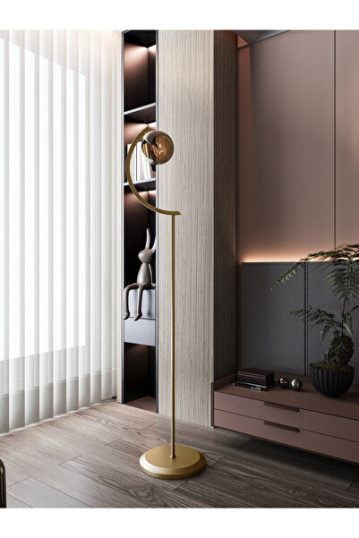 avizade STELLA Eskitme Metal Gövdeli Tek Bal Cam Küre Lambader – Modern Tasarım Yer Lambası