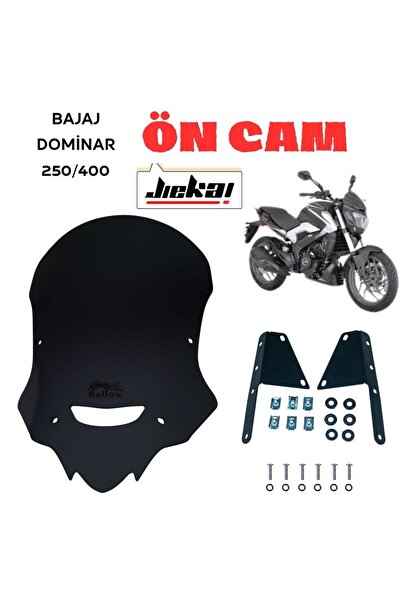 JİEKAİ BAJAJ DOMİNAR 250/400 2017-2024 Uyumlu TUR CAMI *FÜME* 48 CM *APARATLI*