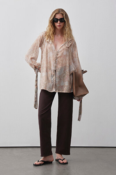 Mathilda Store Şifon Görünümlü Volanlı Bluz