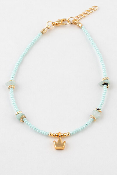 Sortie Aksesuar Stone detailed variable figured beaded anklet 015