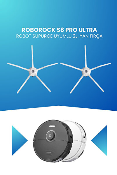 ELECTROLL Συμβατή με Roborock S8 Pro Ultra Robot Vacuum Cleaner Πλαϊνή βούρτσα 2 τεμαχίων