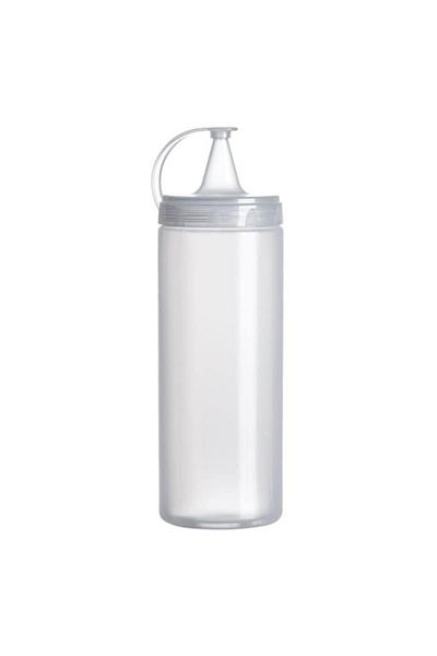 Herum Dozator de sos din plastic cu capac, transparent, 6 x 20 cm, 400 ml