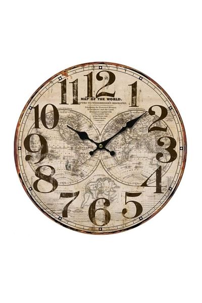 OEM Analog Wall Clock, MDF, Multicolor, 34 cm
