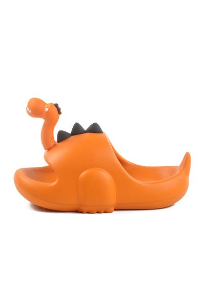 AYAKMOD Orange Lightweight Eva Dinosaur Figured Unisex Children's Slippers Cool P-F