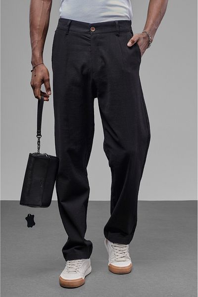 Butik Trend Biz Baggy Fit Pleated Casual Pants