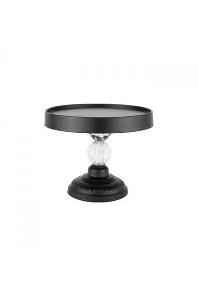 Culinaro Round table stand with leg for cake bar, fruit, black