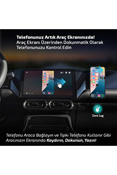 Ottocast Mirror Touch Araç Ekranında Telefon Dokunmatik Kullanma Ekran Yansıtma Destekli Multimedya