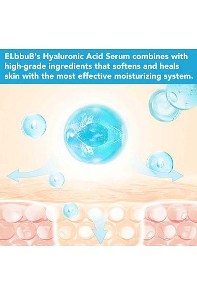 elbbub Premium Facial Serum with Hyaluronic Acid, Moisturizing, Antioxidant and Anti-wrinkle Effect, 60 ml