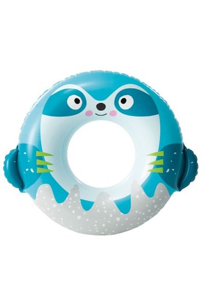 Intex Inflatable Swim Ring for Kids with Pattern, Intex, Blue, 91 x 76 cm