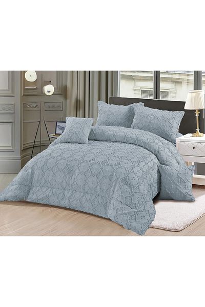 Moon Luxury 6-piece royal double bed sheet with a pattern to add beauty and elegance to your room. Quilt size 250x230 cm.