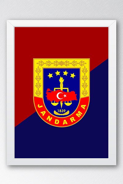 Saturn Pictură înrămată cu logo-ul Gendarmeriei