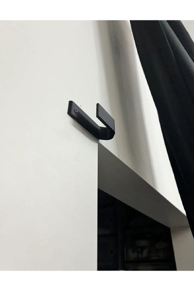 fly3d Modern Fon Perde Askısı Siyah 2'li