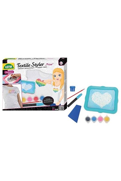 LENA Creative set Textile Styler Print with markers and paints for children aged 8 years+