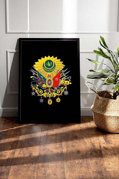 Saturn Ottoman State Coat of Arms Framed Painting